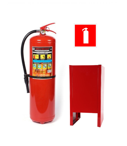 Комплект огнетушитель ОВП-4 зимний + подставка П-15 + знак F04