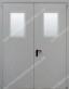 Двупольная остекленная дверь EI 60 RAL 7040 (03)