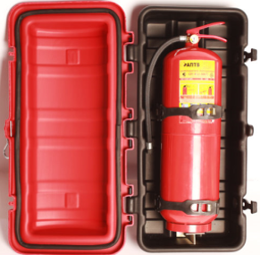 Пенал для огнетушителя с кронштейном и коробкой